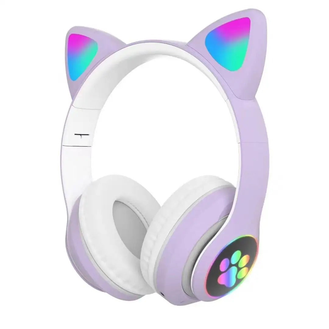 Cute Cat Ear Bluetooth Compatible Headset