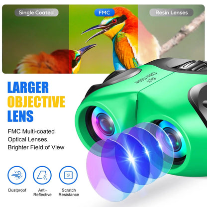 Kids Binoculars ages 4-8 Compact HD Shockproof toddler