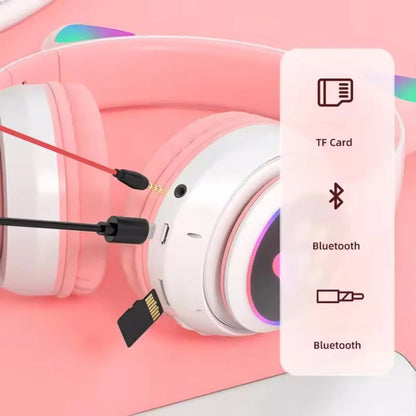 Cute Cat Ear Bluetooth Compatible Headset
