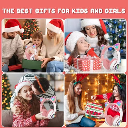 Cute Cat Ear Bluetooth Compatible Headset